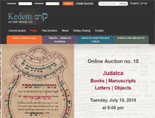 Tablet Screenshot of kedem-auctions.com
